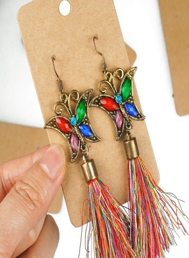 Festiko Kraft Earring Display Cards, 256 Pieces, Kraft Paper, 3.5 x 2 Inch, Jewellery Holder Tags for Studs & Small Accessories - Image 3